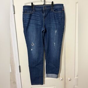 Ann Taylor Dark Blue Boyfriend Jeans